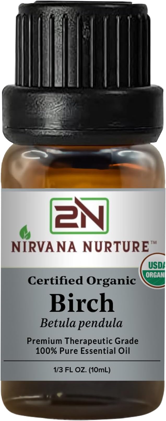 Birch Essential Oil, USDA Certified Organic, 100% Pure Undiluted, Aromatherapy Oil for Diffuser, Hair & Skin Care