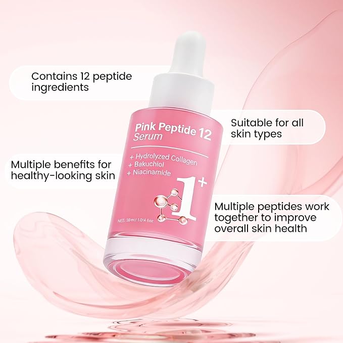 Advanced Multi-Peptide & Bakuchiol Anti-Aging Serum - Niacinamide, Copper Peptides, Hyaluronic Hydration, Visibly Firms Skin & Reduces Fine Lines - 1 fl oz