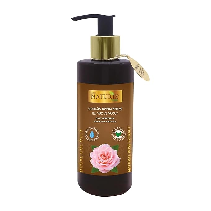 Hand Face and Body Vitamin Cream 8.45 Oz | Nourishing Care Normal to Dry Skin Lotion | Intensive Moisturizer Cream (Rose)