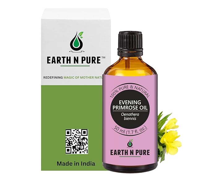 Earth N Pure Evening Primrose Oil for Skin, Hair and Nails Care | Cold Pressed | 50 ML