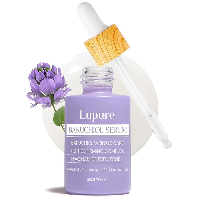 Lupure Bakuchiol Serum for Face – Natural Retinol Alternative for Wrinkles, Fine Lines, Firming, Brightening, Hydrating, Soothing, Anti-Aging & Sensitive Skin Care, with Matrixyl 3000 & Niacinamide