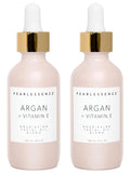 Pearlessence Argan & Vitamin E Facial Oil | Powerful Hydration to Help Balance, Revive & Rejuvenate Skin | & Paraben Free (1.83 Fl Oz, 2 Pack)