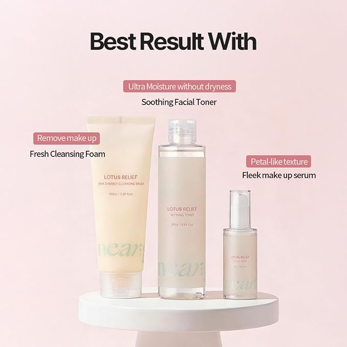 neargarden Lotus Relief PHA Ampoule Cleansing Foam I for All Skin Types, Hyaluronic Acid Face Wash, Facial Cleansing Washes (150ml / 5.07 fl.oz.)