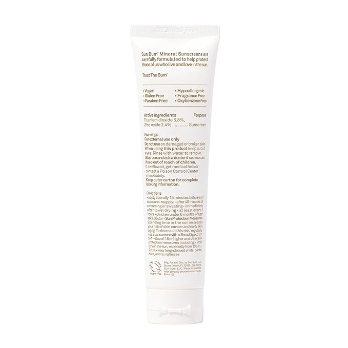 Sun Bum Mineral SPF 30 Tinted Face Sunscreen-Matte Primer-Broad Spectrum Moisturizing Sunscreen with Vitamin E-Hawaii 104 Act Compliant (Without Octinoxate&Oxybenzone)-Travel Size 1.7 oz,(Pack of 2)
