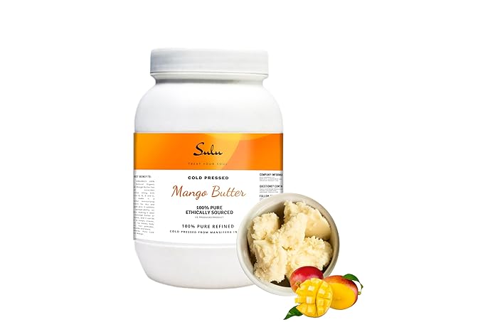 SULU 100% PURE COLD PRESSED REFINED RAW MANGO BUTTER (3 LB) 3 Pound