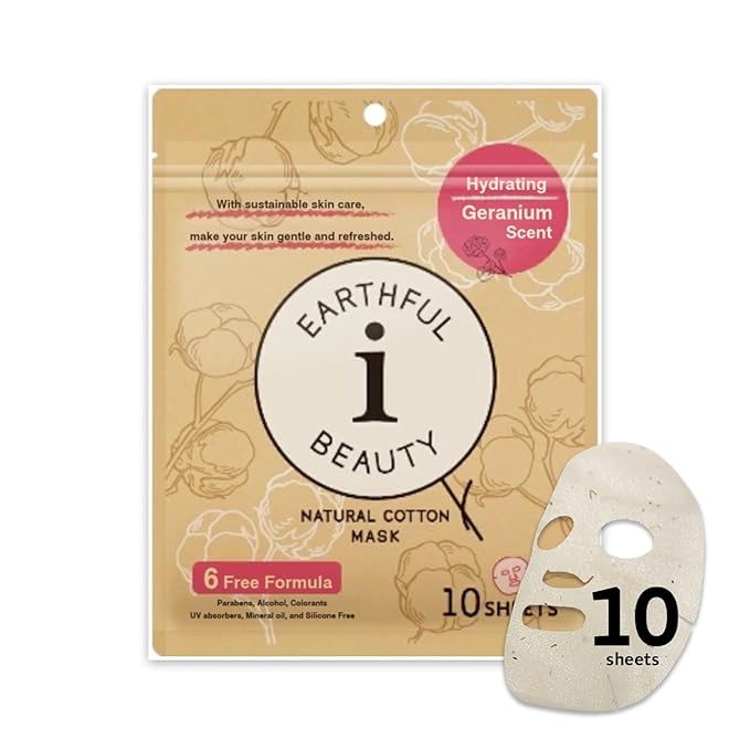 EARTHFUL BEAUTY i Sheet Mask Geranium Scent - 10 Sheet
