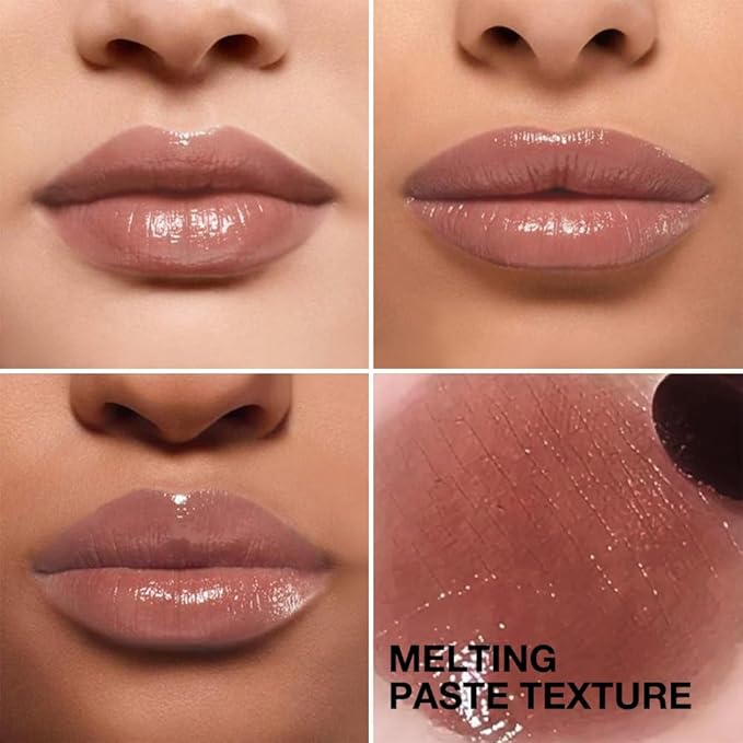 FeiCuiYun 2Pcs Black & Pink Honey Tinted Lip Balm Lip Gloss Lipstick, Sheer Hydrating Lip Gloss Tint, Moisturizing Lip Color for All Skin Tones, Nourishing Lip Balm with Natural Black Cherry