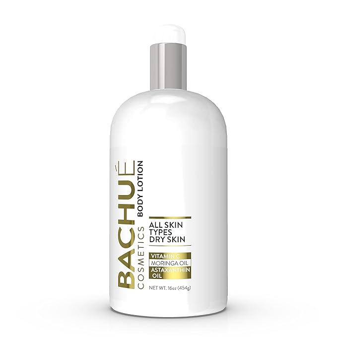 BACHUE BODY LOTION, Body Moisturizer, Hydrating Moisturizing Lotion for All Skin Types, Suitable for Dry Skin, Fragrance Free, Hypoallergenic, Non-Comedogenic, 16 oz
