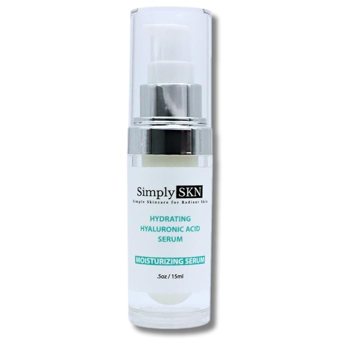 Hyaluronic Acid Serum For Face - Hydrating Serum Visibly Plumps Skin - For All Skin Types - Anti Aging Serum with Vitamin C and Vitamin E - 0.5 Fl. Oz. Travel Size