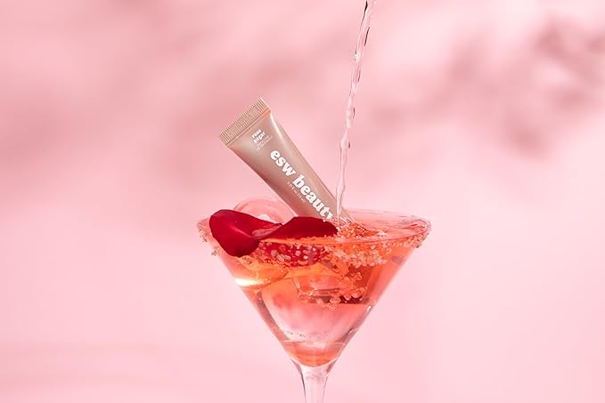 ESW Beauty Rose Sugar Smoothie Shimmer Lip Treatment – Soft Rose & Sweet Sugar with Shea Butter & Vitamin E for Luminous Shine & Daily Protection