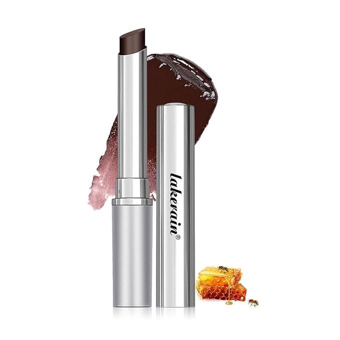 Honey Lipstick Sheer Tinted Lip Balm, Hydrating & Nourishing, Natural Glossy Finish, Moisturizing Lip Color for All Skin Tones Women, Black
