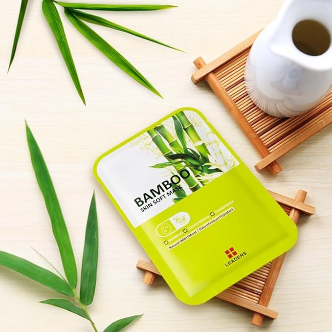 LABOTICA Bamboo Skin Soft Mask - Hydrating Face Mask for Even Skin Tone, Sensitive Skin, and Anti-Aging Korean Skincare (10 Sheets)