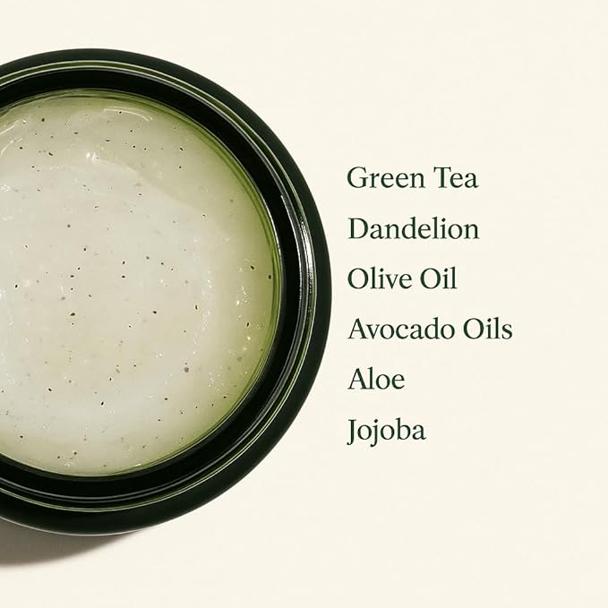Antioxidant Facial Scrub, Green Tea & White Tea Exfoliating Treatment, Natural Moisturizing Face Scrub with Aloe & Jojoba, 2 oz