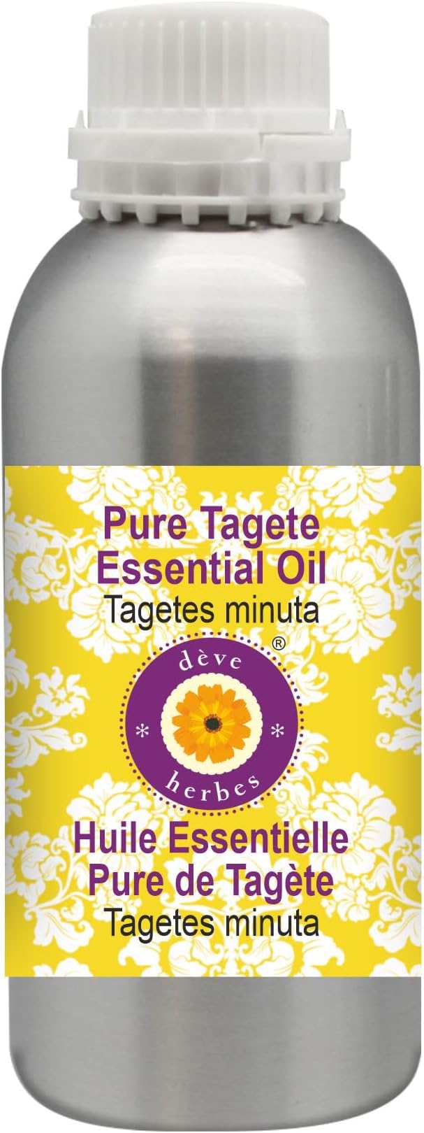 Deve Herbes Pure Tagete Essential Oil (Tagetes minuta) Steam Distilled 630ml (21 oz)