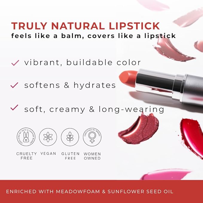 Honeybee Gardens Truly Natural Lipstick, Rose & Dagger