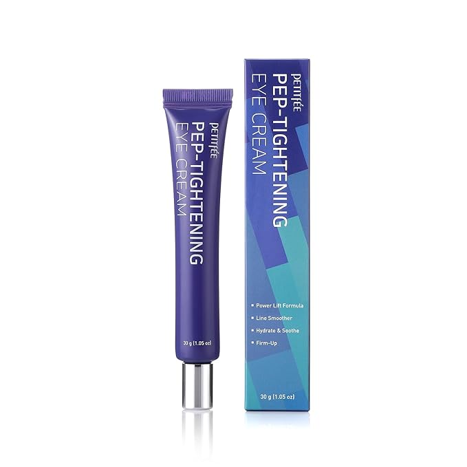 Petitfee Pep-Tightening Eye Cream 1.05 oz (30g) - Peptide Eye Cream with Green Tomato Extract, Coffee Seed Extract, Ceramide NP, for Fine Lines, Tightening Under Eye, Line Smoother, Korean Skin Care
