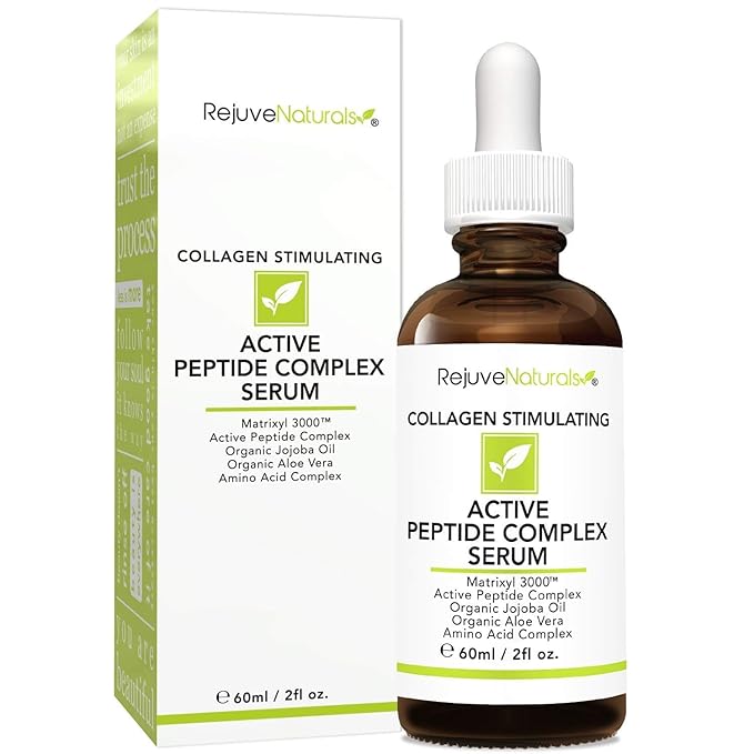 RejuveNaturals Vitamin C + Retinol Serum (1oz) & Peptide Complex Serum with Matrixyl 3000 (2oz) | Complete Anti-Aging & Brightening Bundle | Fade Dark Spots, Firm Skin, Smooth Wrinkles | Collagen & Hy
