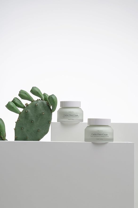 URANG Cactus Oasis Cream | Organic Certified | Vegan | Natural Skin Barrier Lightweight Hydrating Moisturizer | Tamanu Oil & Ceramide Moisturizer | Natural Skin care for Women, Men | 1.69 Oz