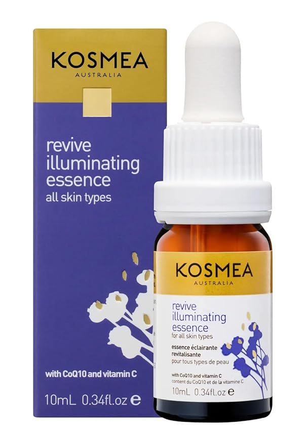 Kosmea Revive Illuminating Essence Hydrating Face Oil for All Skin Types 10ml Superfine Facial Oil | Vitamin C Oil for Face | Organic Face Oil | Daily Routine Face Care Kit