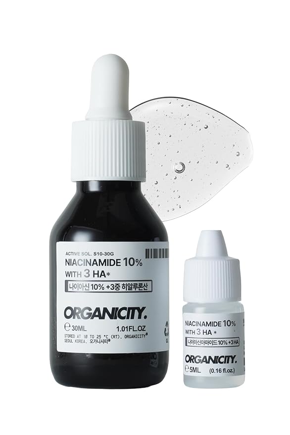 Niacinamide 10% + Hyaluronic Acid 1% Concentrated Serum 1.01 + 0.16 Fl Oz | Korean Skin Care | Pore Minimizer & Moisturizer | Vitamin B3 for Even Skin Tone & Fine Lines | Simple Ingredient