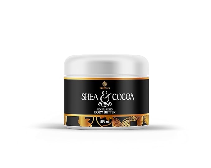 Body Butter Moisturizer- Made with Organic Shea, Cocoa & Almond Oil for All Skin Types. Intense hydration for Dry Skin, Non-Greasy, Sulfate Free and Paraben Free - 8 oz