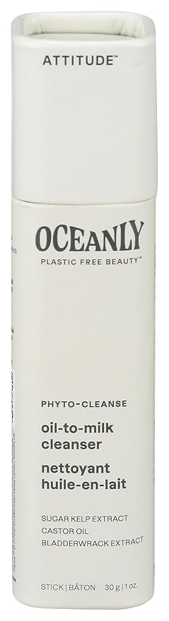 ATTITUDE Oceanly, Cleansing Stick Phyto Cleanse Oil To Milk, 1 Ounce