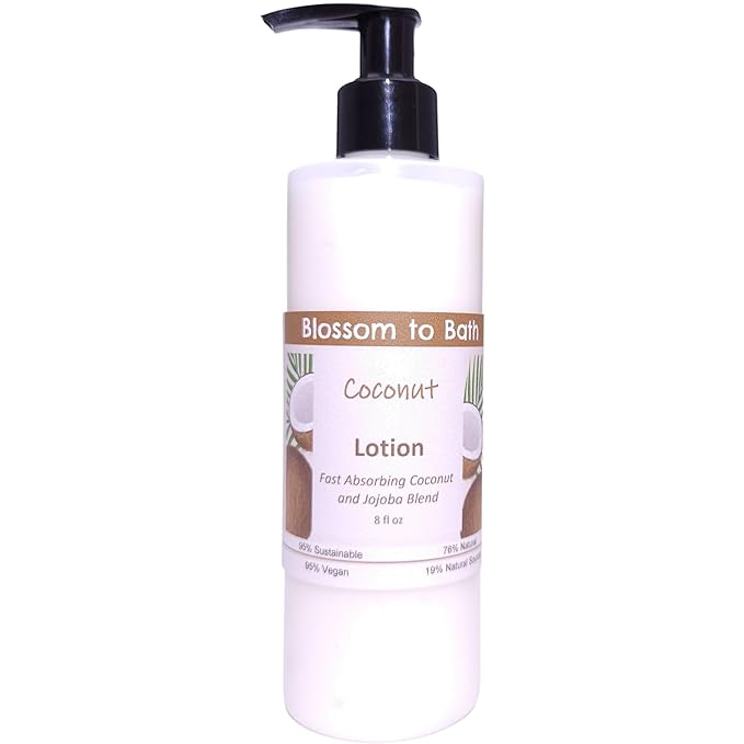 Blossom to Bath Coconut Lotion (8 Ounce) - Phthalate Free Fragrance - Absorbs Quickly with a Bold Tropical Scent