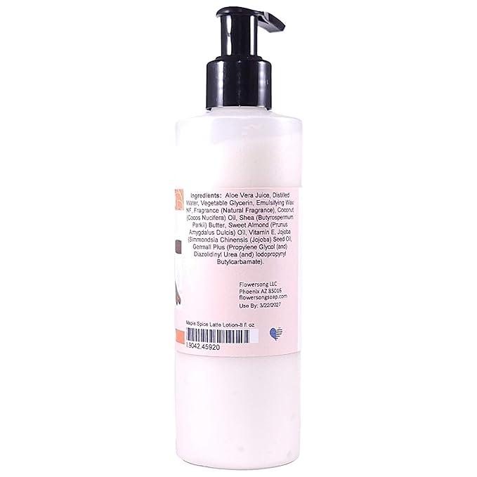 Blossom to Bath Maple Spice Latte Lotion (8 Ounce) - Natural Fragrance - Absorbs Quickly with a Pumpkin Spice Latte Scent