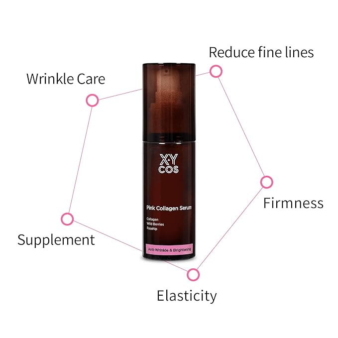 PINK COLLAGEN SERUM (1.7oz) |100% vegan, EVE Vegan Certified, Cruelty free, Clean beauty| Paraben Free,Wrinkle care light serum nourishes and renew skin
