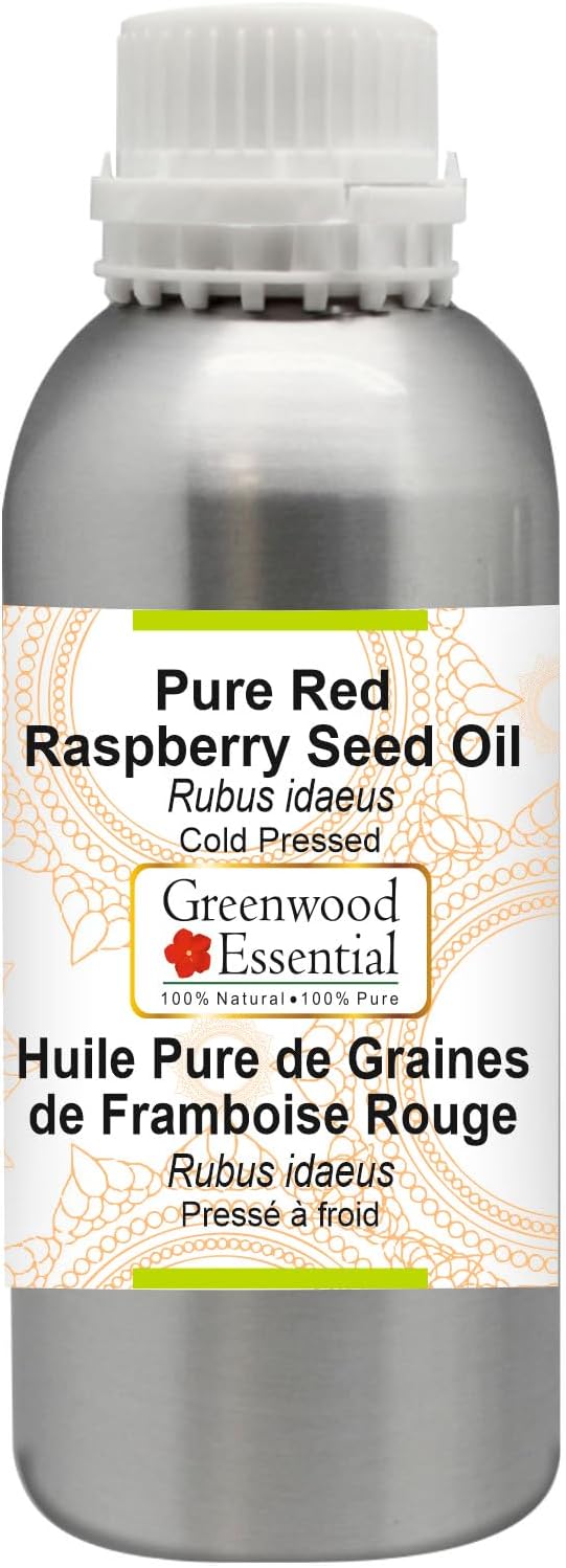 Greenwood Essential Pure Red Raspberry Seed Oil (Rubus idaeus) Cold Pressed 630ml (21 oz)