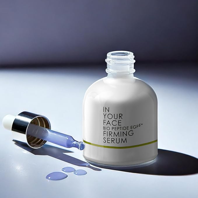 In Your Face Bio Peptide EGF6™ Firming Serum – Anti Aging & Anti Wrinkle Peptides Serum for Face with Bio-Placenta, Copper Peptides & EGF – 1oz