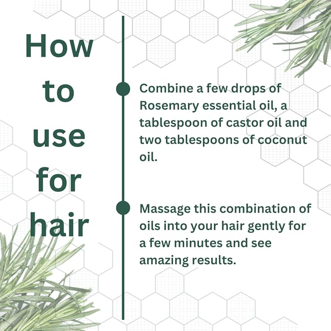dève herbes Rosemary Essential Oil (Rosmarinus officinalis) Pure | Non-Sticky | Non-Greasy | Lightweight | Men & Women | All Skin Types | Steam Distilled 30ml (1 oz)