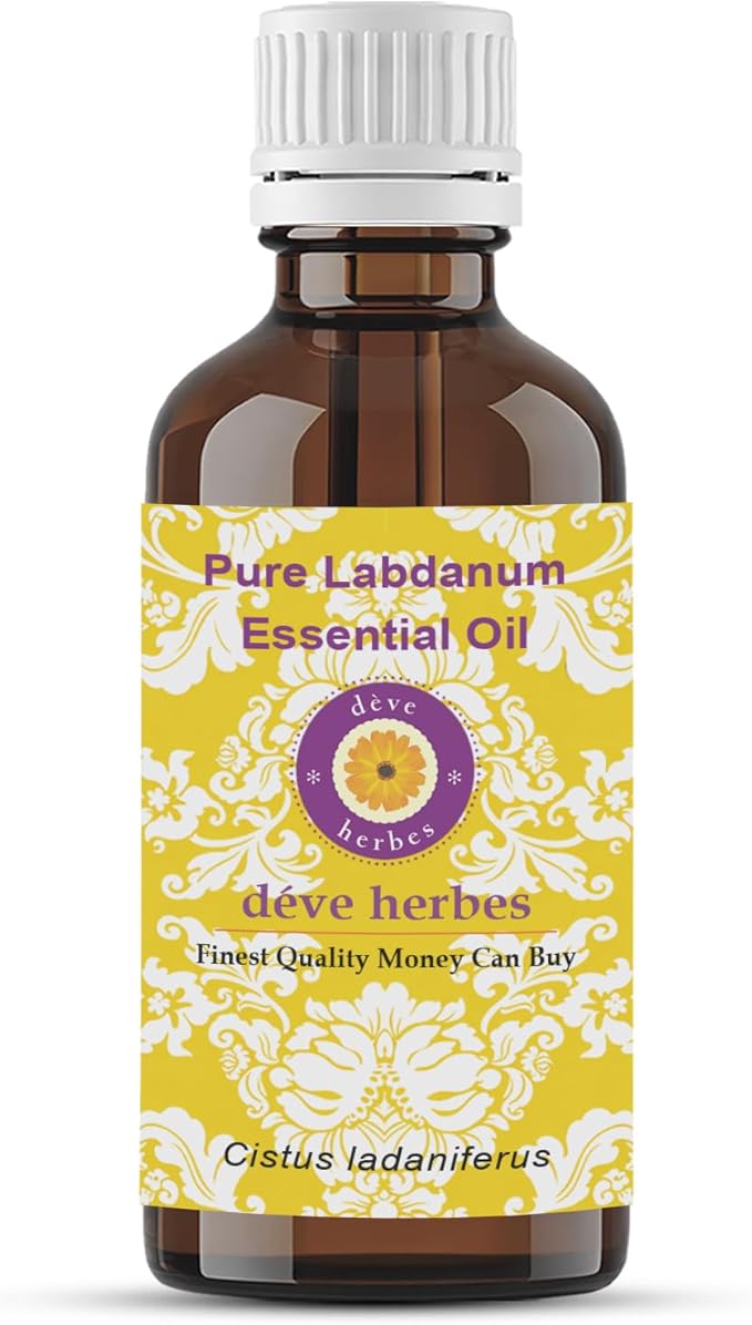 dève herbes Pure Labdanum Essential Oil (Cistus ladaniferus) Natural Therapeutic Grade Steam Distilled 5ml (0.16 oz)