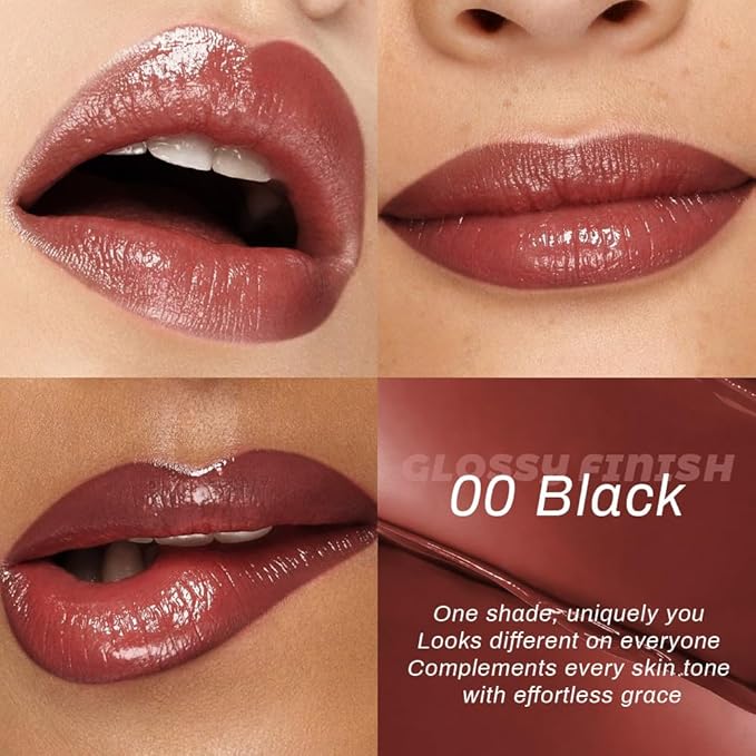 evpct 2Pcs Nude Brown Honey Lipstick Tinted Lip Balm, Moisturizing Tinted Lip Oil Stick Lipstick for Older Women, Sheer Lightweight Hydrating Nourishing Shine Tinted Lip Balm Color Gloss Tint Stain
