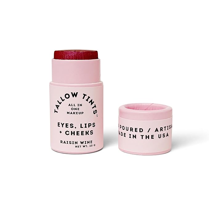 / Natural Tallow Lipstick/Tint - Buildable Natural Color (Raisin Wine)