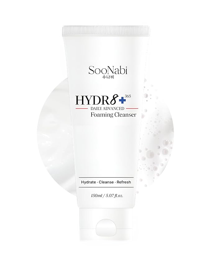 HYDR8+ 365 Daily Advanced Foaming Cleanser 150ml Gentle Hydrating Face Wash for All & Sensitive Skin | 7 Types of Hyaluronic Acid, NB-P Complex, Beta-Glucan, Panthenol | Vegan | pH Balanced