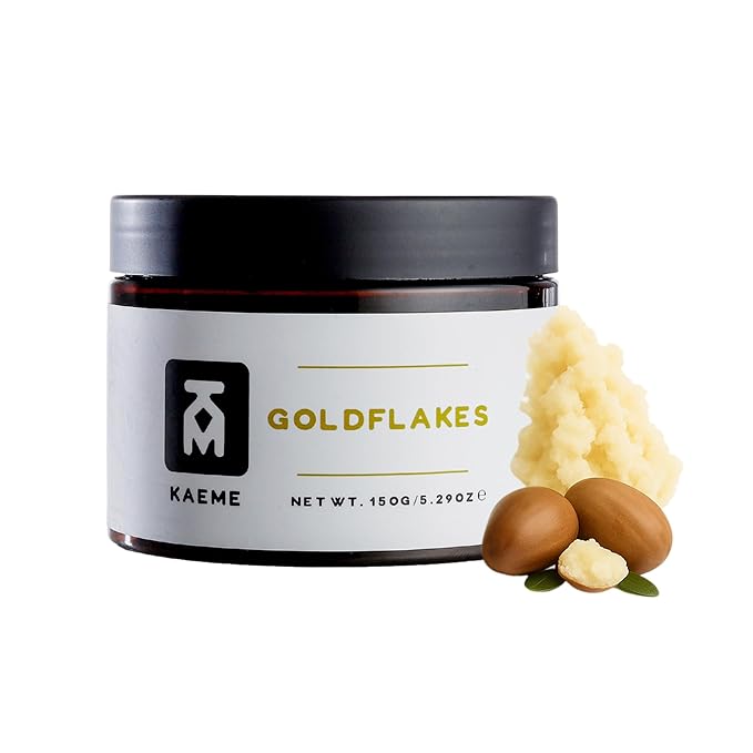 Kaeme.com Goldflakes Whipped Shea Body Butter – Non-Greasy, Fast-Absorbing, Made With Organic Shea,Coconut Oil, 24H Moisture for Dry Skin |Vitamin A, E & F | Crafted by Women Artisans(10.5oz/300g jar)