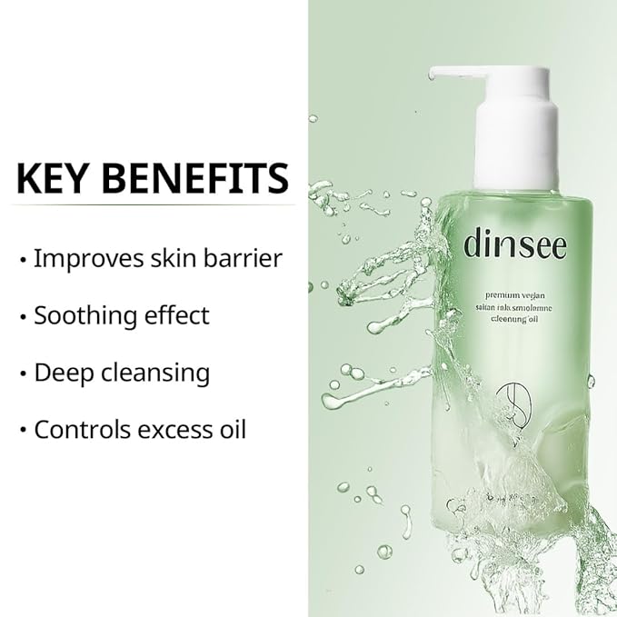 DINSEE Vegan Snow Lotus Hyaluronic Cleansing Oil- Gentle Makeup Remover for Face, Lightweight Oil Cleanser for Daily Use, Removes Makeup and Impurities, 200ml / 6.76 fl oz