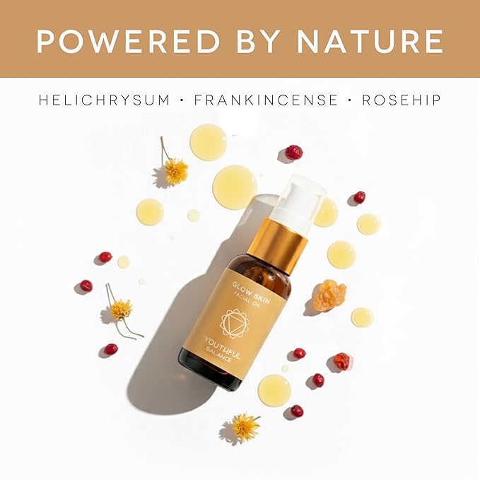 Anti Aging Face Oil Pump - Helichrysum & Frankincense Sacra with Organic Rosehip Seed Oil - Lightweight Facial Oil for Dry & Mature Skin - Firmer, Radiant Looking Skin - Fast Absorbing - 30ml