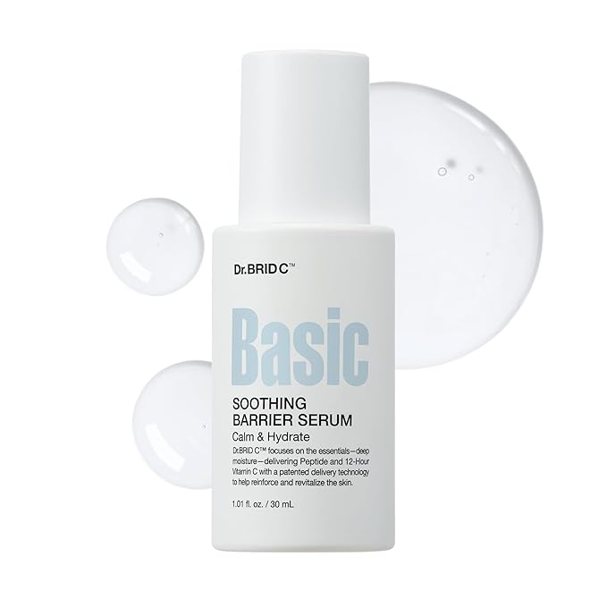 Dr.BRID C Soothing Barrier Face Serum - Instant Cooling & Calming Relief with Peptides, Cica & Microbiome, Helps Restore Barrier Resilience for Sensitive Skin, Fragrance-Free, 1.01 fl.oz.
