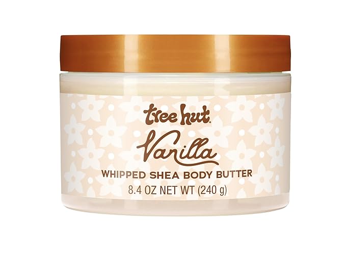 Tree Hut Vanilla Whipped Shea Body Butter, Hydrating & Nourishing Body Lotion with Natural Oils, Moisturizer for Soft & Smooth Skin, 8.4 Oz