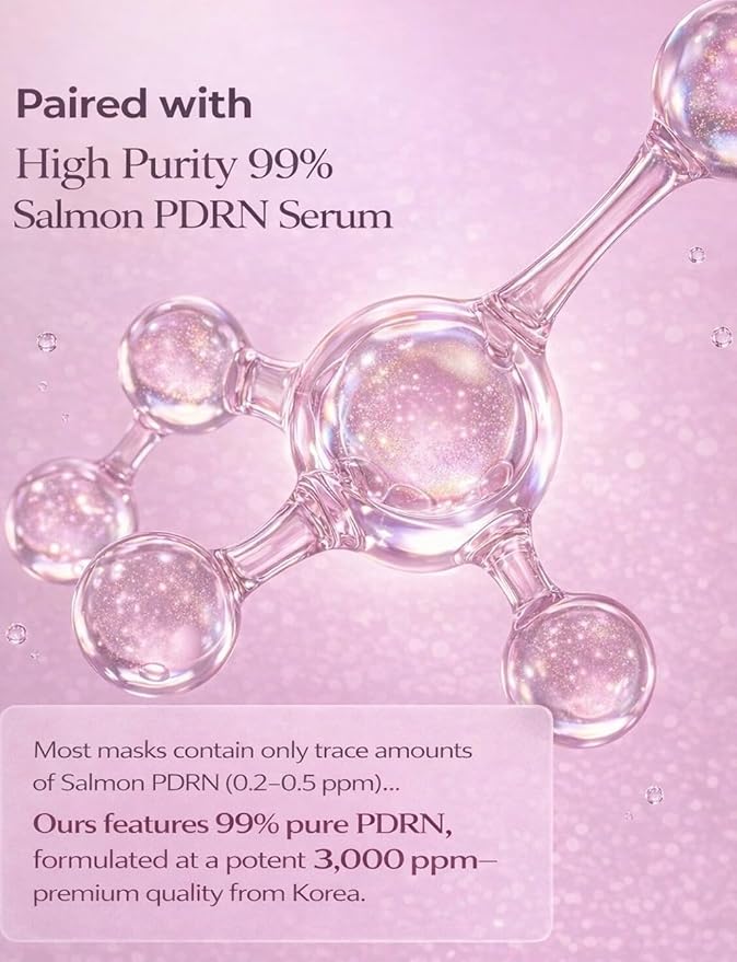 5 Pack Salmon DNA Collagen Mask 99% PDRN Anti-Aging Gel Mask | Overnight Firming & Hydrating Face Mask for Elasticity & Glow | Korean Skincare with Niacinamide, Peptides & Hydrolyzed Collagen