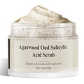 Agarwood Oud Facial Exfoliating Scrub, Face Exfoliator Scrub with AHA, BHA, Malic, Gentle Blackhead Remover & Body Smoothing, 4.23 fl.oz/120g