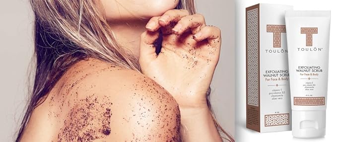 Exfoliating Face Scrub - Exfoliate Scrub - Face and Body; Walnut Facial Exfoliator. Great Exfoliant for Women or Men