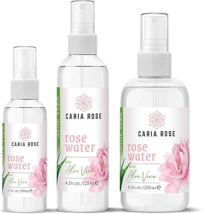 Rosewater Hydrating Spray with Aloe Vera | Rose Water Facial Toner with Aloe Vera (4.2 oz)