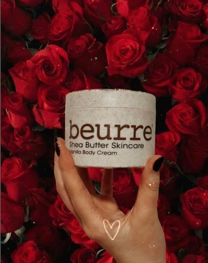 Beurre Shea Butter Body Cream – Whipped Hydrating Body Butter for Smooth, Nourished Skin – Rich Moisturizer with Vanilla – Vegan, Plant-Based, Cruelty Free Skincare