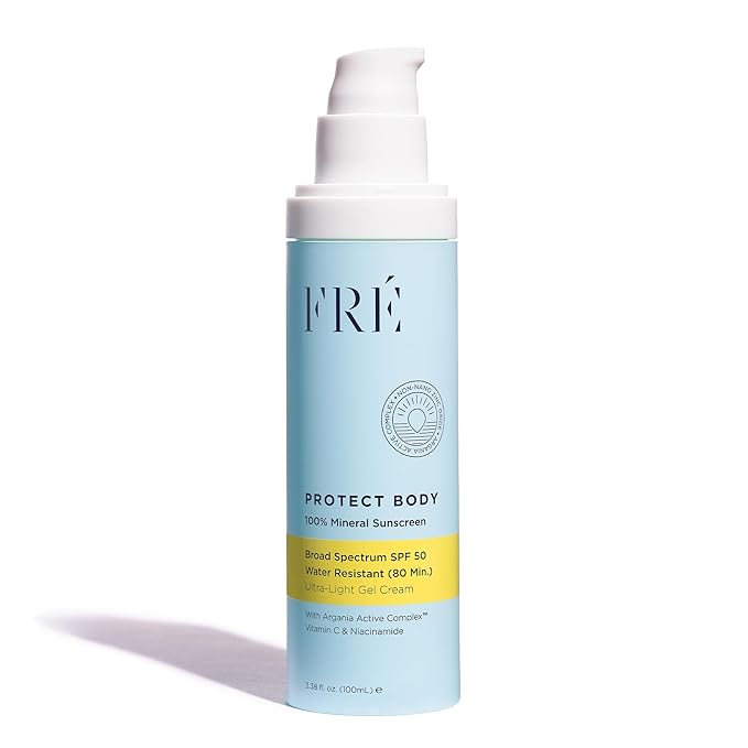 FRÉ Protect Body SPF 50 – Ultra-sheer mineral body sunscreen SPF 50, Innovative gel-cream texture absorbs instantly & leaves no white-cast