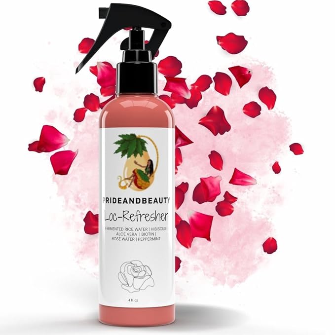 Rose Water For Locs, Daily Moisturizing Refreshing Spray, Rose Water For Hair, Rosewater and Peppermint Hair Scalp Moisturizer. (8 OUNCES)