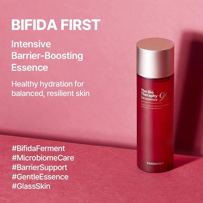 SWANICOCO THE BIO THERAPHY 1ST ESSENCE, Bifida Serum Essence, Microbiome, Bifida Ferment Lysate, Supports Healthy Skin Balance, Moisturizes, Strengthens Barrier, All Skin Types 130 ml 4.4 fl oz