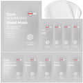 Core Nourishing Sheet Masks with Niacinamide Serum 5% for Dry Skin Tranexamic Acid, Rice Face Mask for Glass Skin Care, Moisturizing Glowing & Anti-Aging, Cruelty Free, Fragrance Free 10 Count